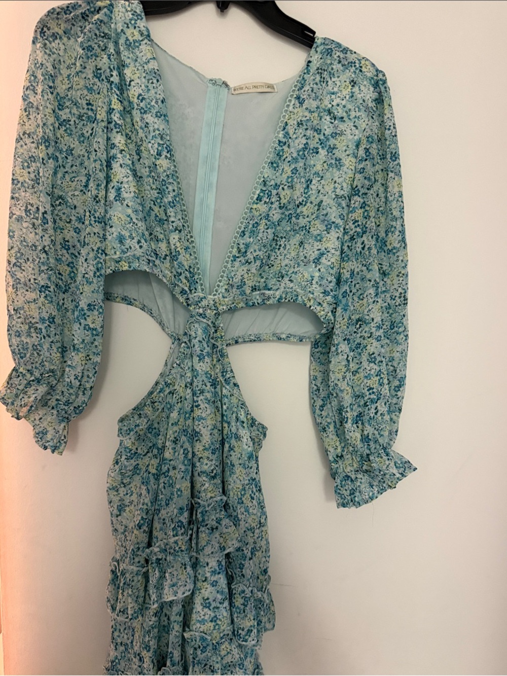 W.A.P.G Floral Cut Out Mini Dress